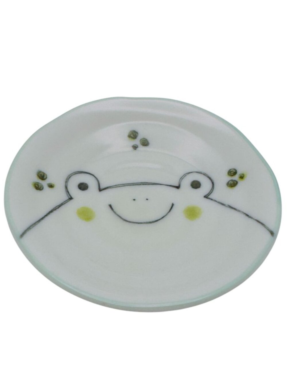 Kotobuki Kanemi Ceramic 4" Frog Dish Plate Made In Japan Cute Trinket Holder